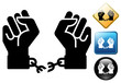 Freedom pictogram and icons