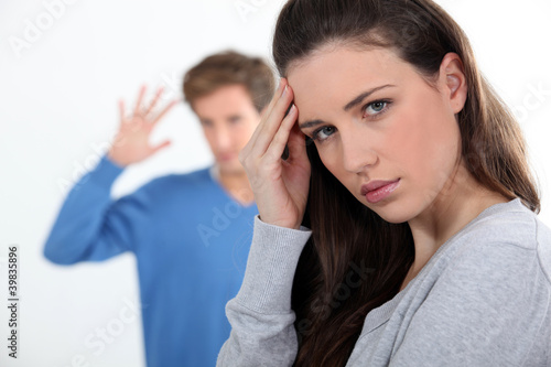 Photo: a couple after a dispute a couple after a dispute