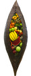 decorative wicker basket of thai variety  dummy fruit
