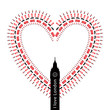 Heart – I love  London - symbols  - conceptual illustration