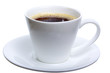 Coffee Cup with saucer isolated on white