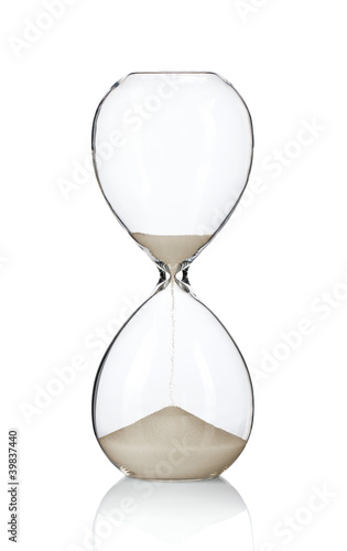 Photo: Hourglass, sandglass isolated on white background Hourglass, sandglass isolated on white background