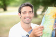 young man with map