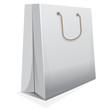 white blank shopping bag, vector template