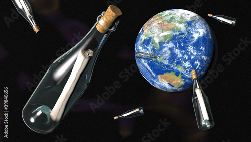 Illustration: Messages in bottles from space Messages in bottles from space