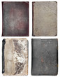 Foto: Old book cover isolated on white, set Old book cover isolated on white, set