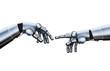 Michelangelo: Creation of Adam. Robot Hand.