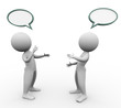 3d men speech bubble