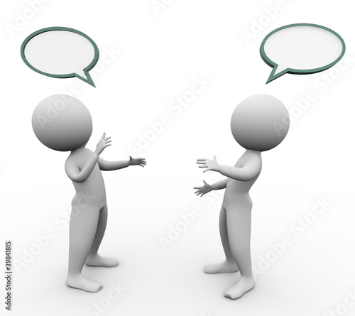 Illustration: 3d men speech bubble 3d men speech bubble
