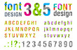 Font design. Ribbon Alphabet. vector.