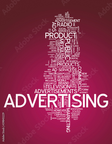 Illustration: Word Cloud "Advertising" Word Cloud "Advertising"