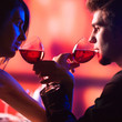 Couple on date at restaurant Couple on date at restaurant