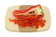 Half Red Pepper Sliced and Diced Half Red Pepper Sliced and Diced