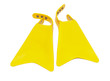 Photo: Yellow flippers isolated on white Yellow flippers isolated on white