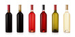 Set of wine bottles