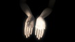 women's hands in giving the movement with matte channel women's hands in giving the movement with matte channel