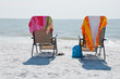 Photo: 2 Strandstühle am Meer 2 Strandstühle am Meer