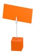 Notizhalter mit Notizzettel- orange