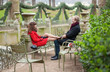 Romantic couple having a date in park