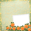 grunge paper for congratulation with painting rose grunge paper for congratulation with painting rose