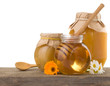 honey in jar isolated on white background honey in jar isolated on white background