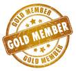 Gold member stamp