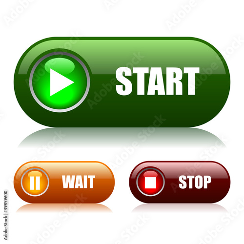 Vector: Start and stop vector buttons Start and stop vector buttons