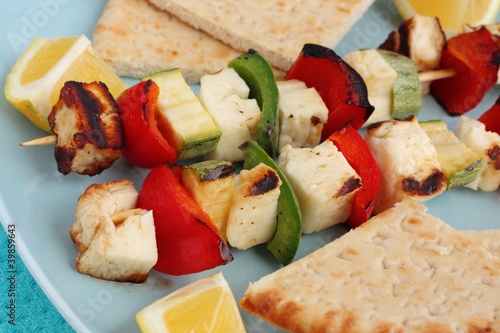 Photo: Halloumi cheese souvlaki Halloumi cheese souvlaki