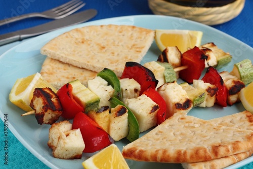 Photo: Halloumi cheese souvlaki Halloumi cheese souvlaki