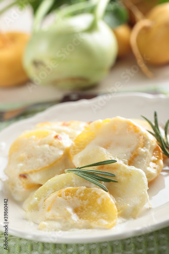 Photo: Turnip and kohlrabi gratin Turnip and kohlrabi gratin
