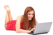 Young woman working with laptop