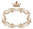 Elegant royal frame with crown