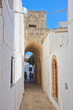 a narrow street of the ancient Greek city