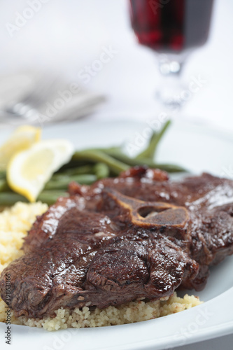 Photo: Roasted saddle of lamb Roasted saddle of lamb