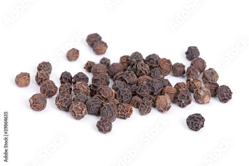 Photo: Pile Black pepper (Piper nigrum) isolated on white background. Pile Black pepper (Piper nigrum) isolated on white background.