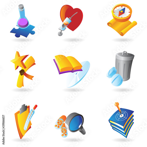 Vektor: Icons for science and education Icons for science and education