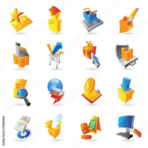 Vektor: Icons for retail commerce Icons for retail commerce