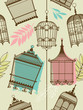 vintag pattern with birdcages