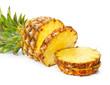 Foto: Fresh slice pineapple on white background Fresh slice pineapple on white background