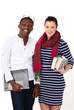 Photo: Smiling college students mixed race Smiling college students mixed race