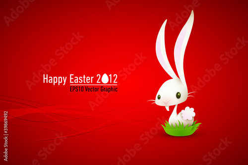Vektor: White Rabbit | Bunny | Easter Illustration White Rabbit | Bunny | Easter Illustration