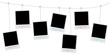 photo blanks on a rope isolated