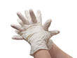 Hands of a doctor in a sterile gloves Hands of a doctor in a sterile gloves
