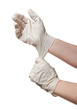 Hands of a doctor in a sterile gloves Hands of a doctor in a sterile gloves