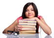 College girl with books College girl with books
