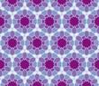 Seamless pattern with abstract flowers and stars