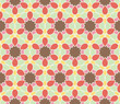 Seamless pattern with abstract flowers and stars