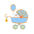 Baby buggy. Vector illustration on white background