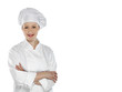 Confident young female chef