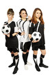 Photo: Three girls with balls Three girls with balls